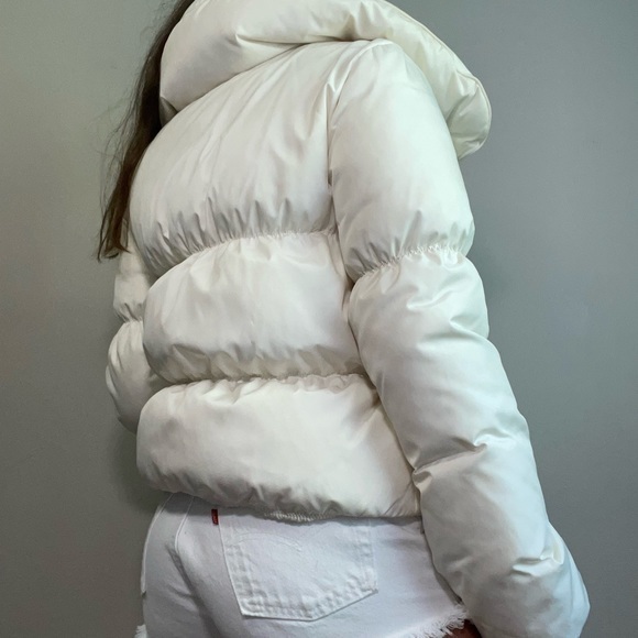 Theory Jackets & Coats Theory Down Cream Puffer Coat Poshmark